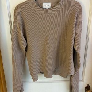 Pink Rose Taupe Ribbed Sweater